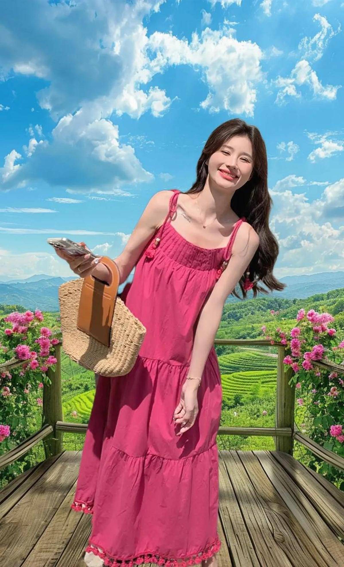 搭配清爽灵动氛围感浓郁ky开元棋牌吊带穿